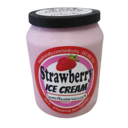 Strawberry Ice Cream 250ml with Spoon Canned
