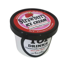 Strawberry Ice Cream 4oz with Spoon